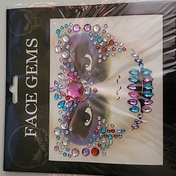 Face Gems 3D Crystal Colorful Acrylic Rhinestone Sticker Reuseable Decorations 4 - Picture 4 of 4